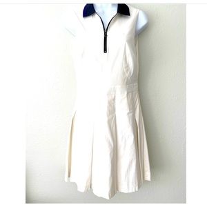 G/FORE white cream black collared Sunday
pleated sleeveless golf dress 2.